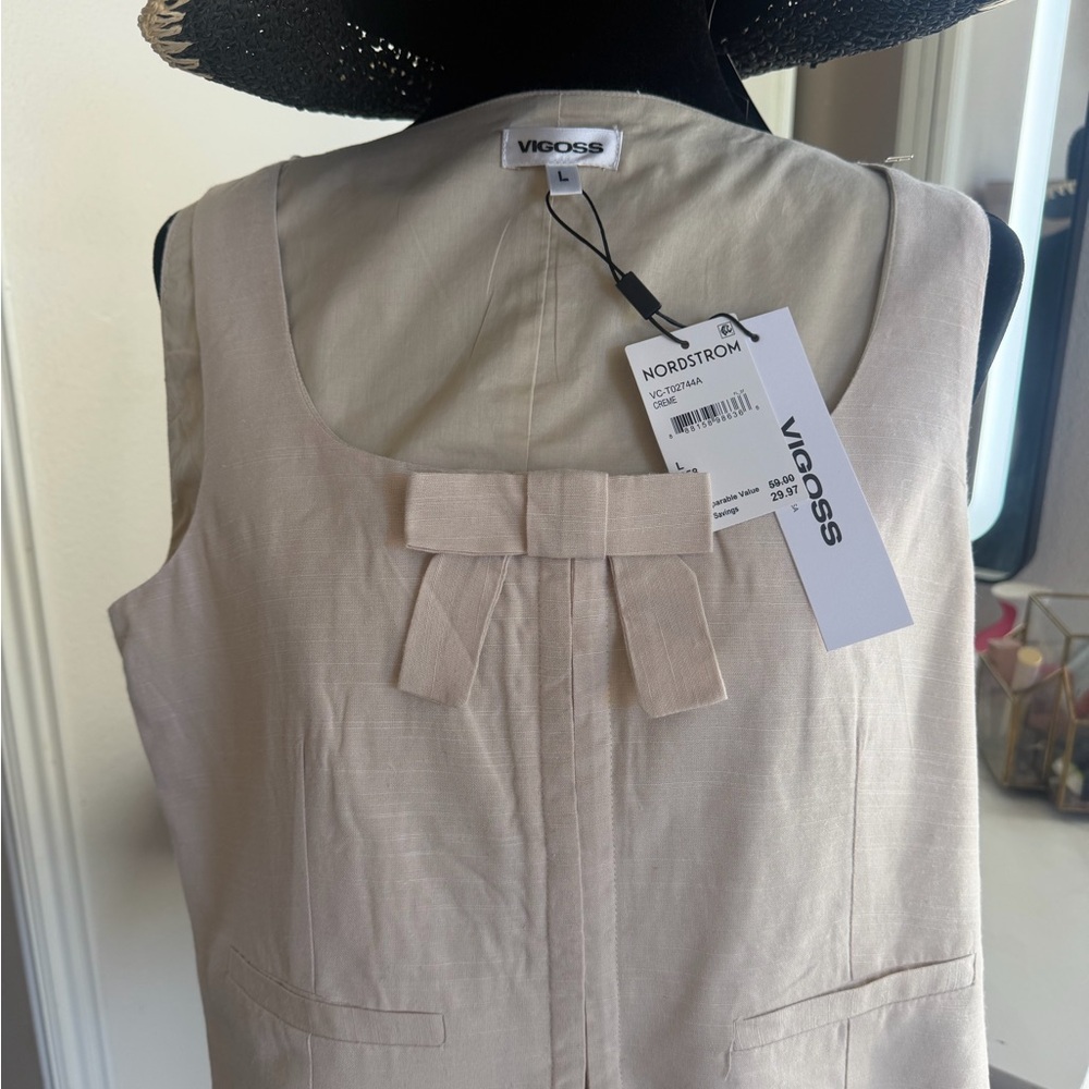 Nordstrom Cream Top with Bow Accent - Picture 2 of 4